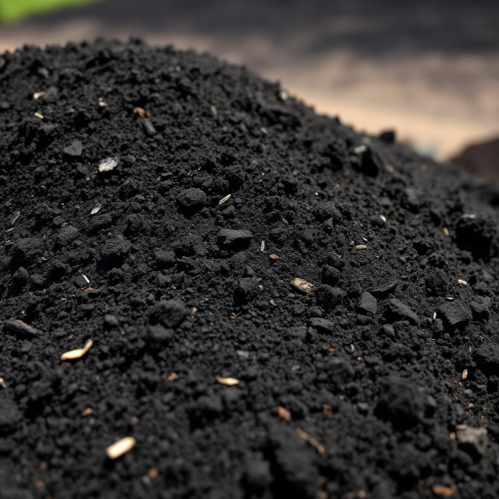 Screened Topsoil — Rich screened topsoil and planting mix — ready for lawns, beds and grading.